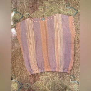 Handwoven vintage 1980’s ooak dolman sleeve top local Tucson weaver medium
